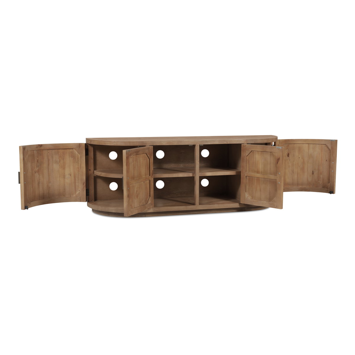 Nicola Media Cabinet Natural, Media Console by Moe's Home, 70.9" width x 26" height x 17.7" depth View 5
