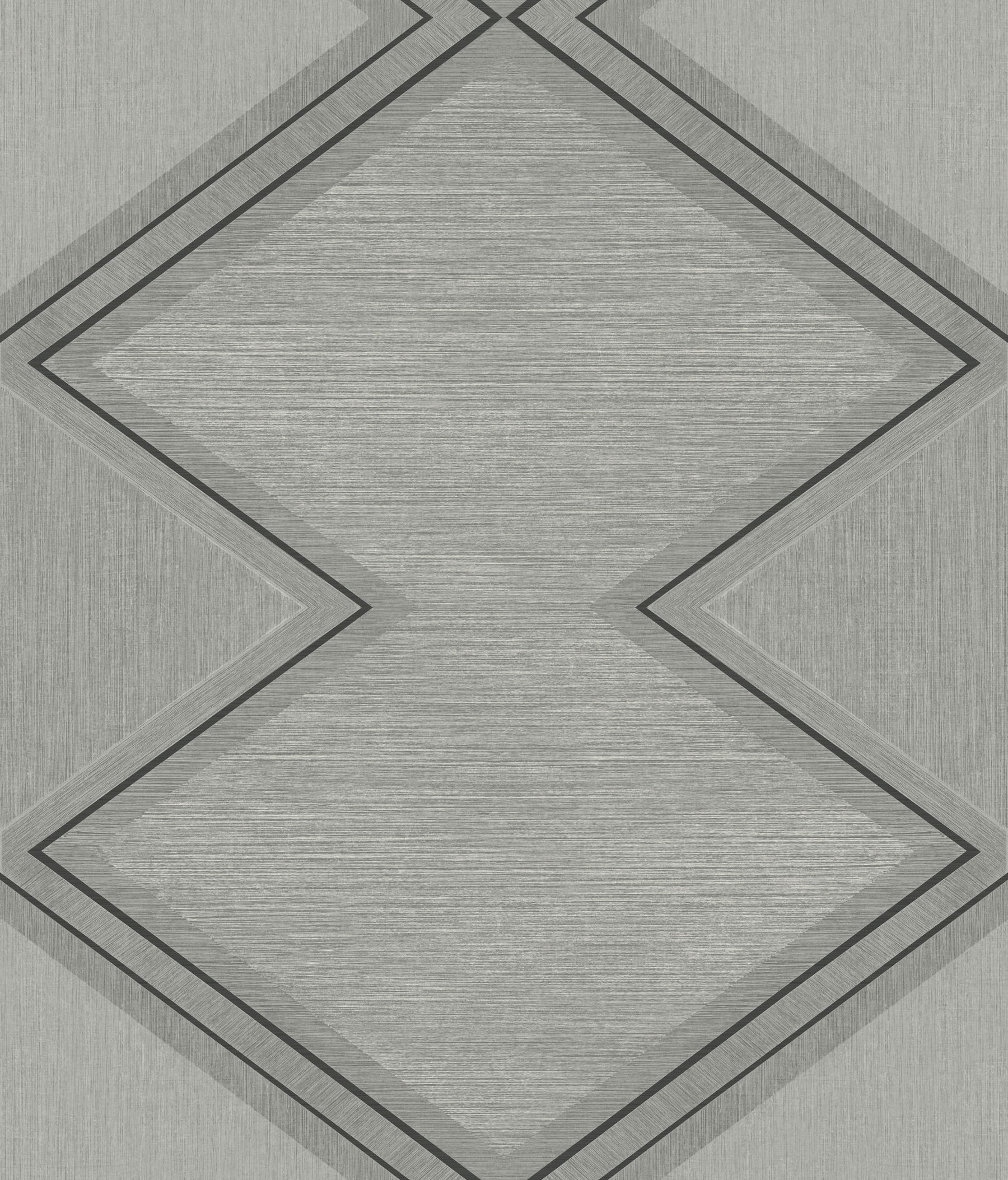 Diamond Twist Grey & Black Wallpaper large image 