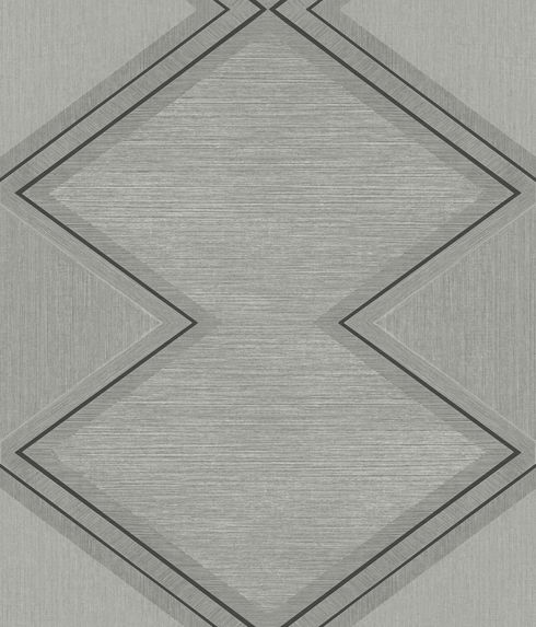 Diamond Twist Grey & Black Wallpaper