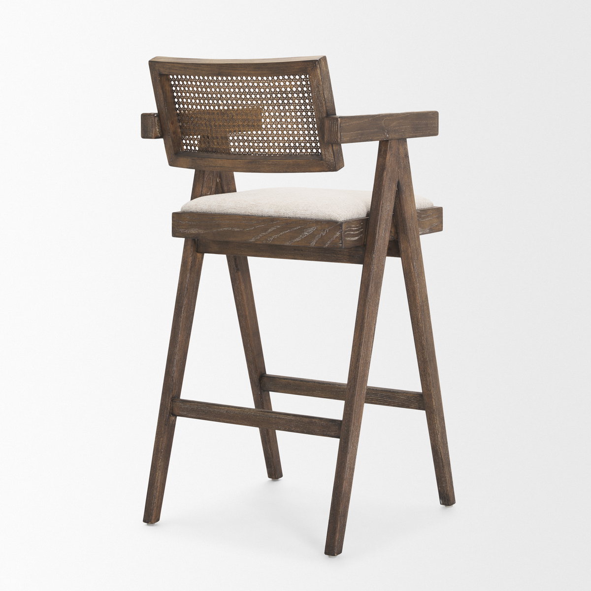 Indie Low Back 29.5in Seat Bar Stool | Medium Brown, Counter & Bar Stool by Mercana, 21.25" length x 21.5" width x 41.75" height View 6