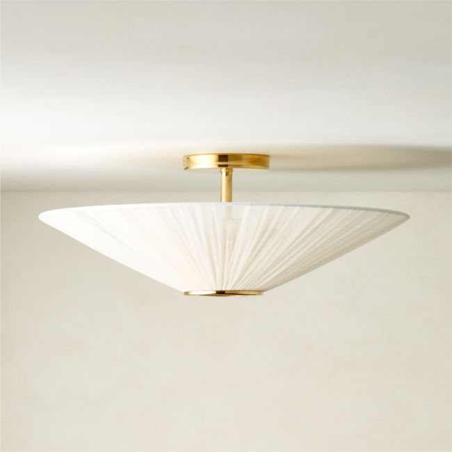 Online Designer Combined Living/Dining Goldie Nylon-Wrapped Flush Mount Light