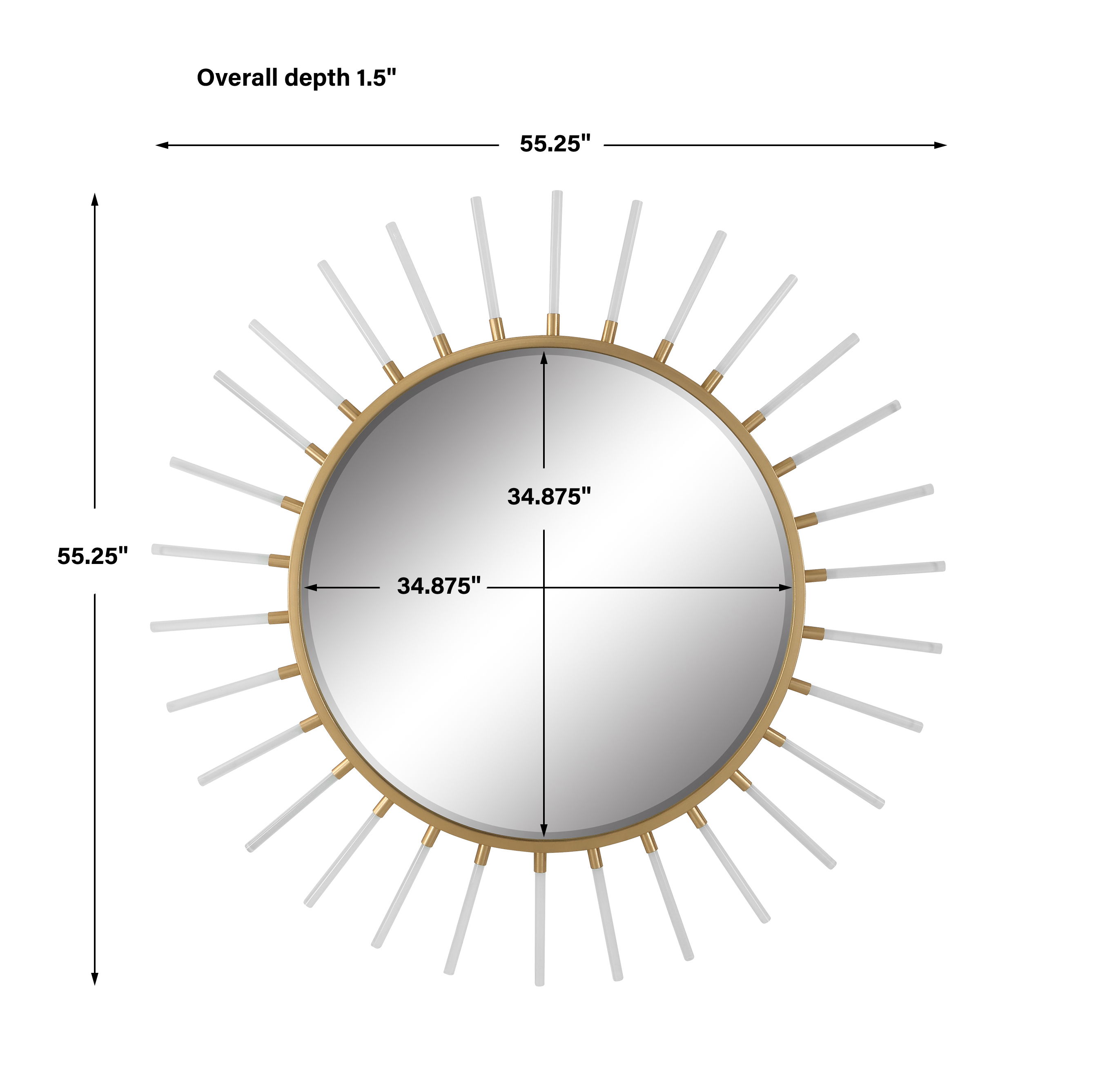 Oracle Round Starburst Mirror large image 