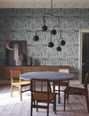 Painterly Labyrinth Navy Wallpaper thumbnail 1