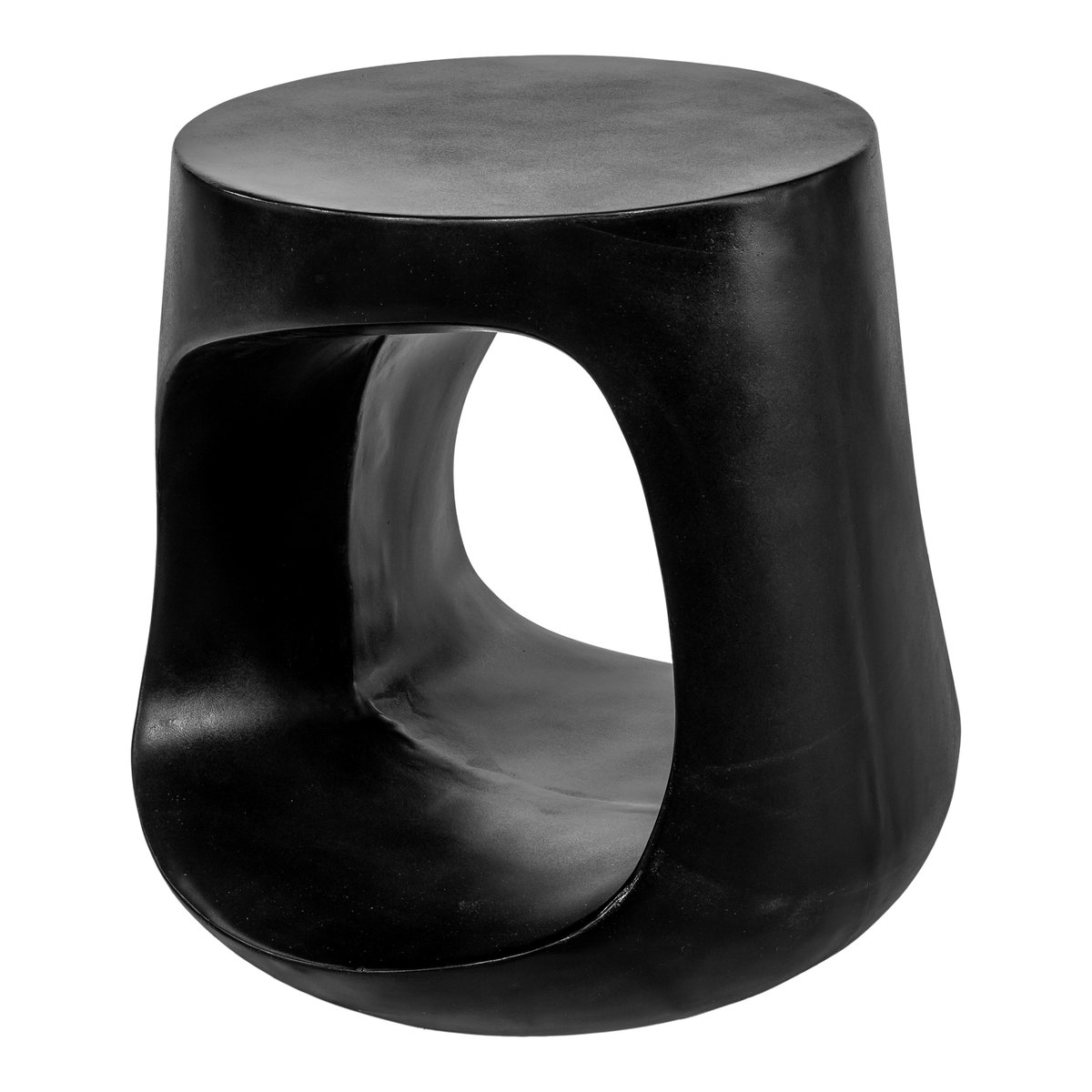 Rothko Outdoor Stool Black, Outdoor Chair by Moe's Home, 1'5.75" width x 1'5.75" height x 1'5.5" depth View 2