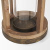 Andy I Large Natural Wood Cylindrical Lantern, Lighting by Mercana, 8.27" length x 8.27" width x 34.84" height thumbnail 9
