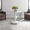 Kabarda White Foyer Table, Side & End Table by Uttermost, 32" width x 30" height x 32" depth thumbnail 2