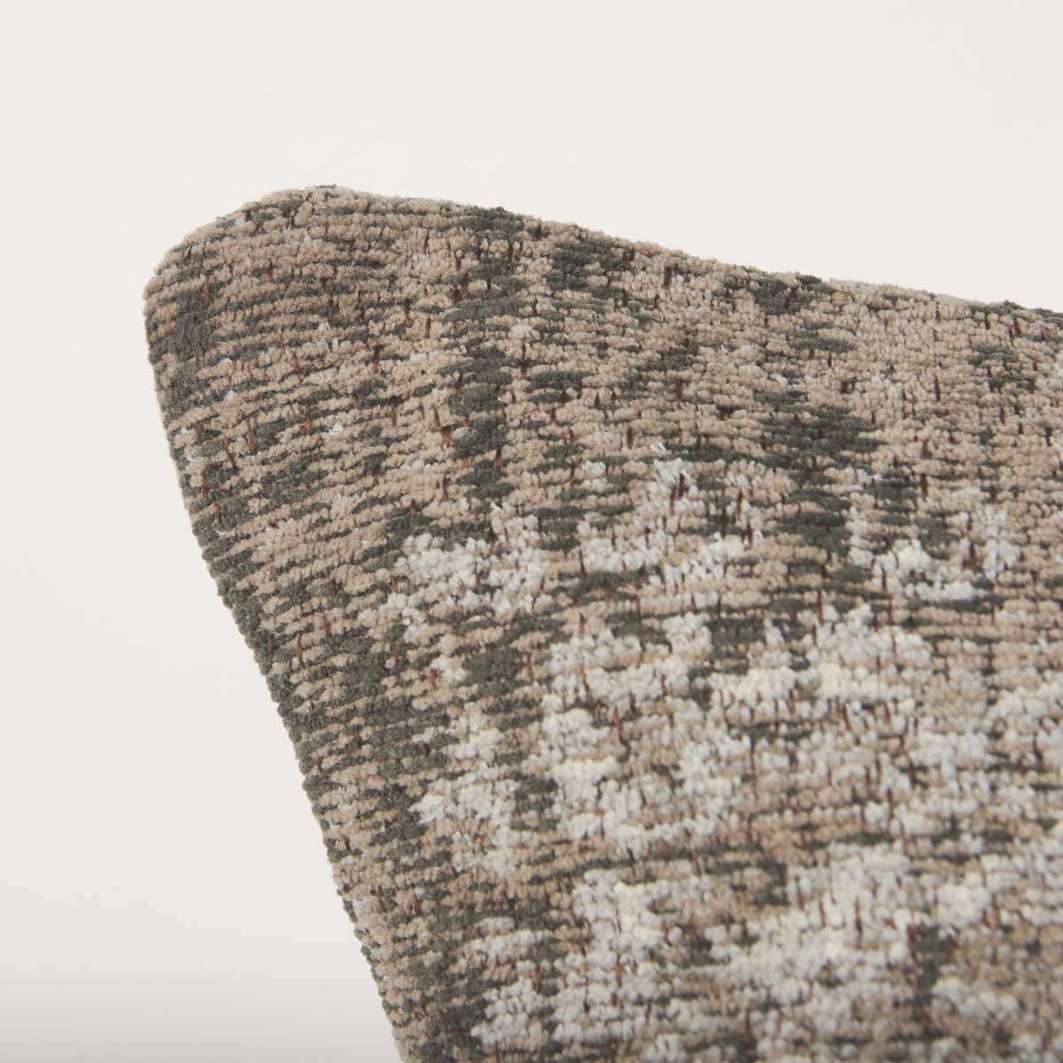 Khloe 20x20 Taupe Square Pillow Cover, Decorative Pillow by Mercana, 20" length x 0.5" width x 20" height View 6