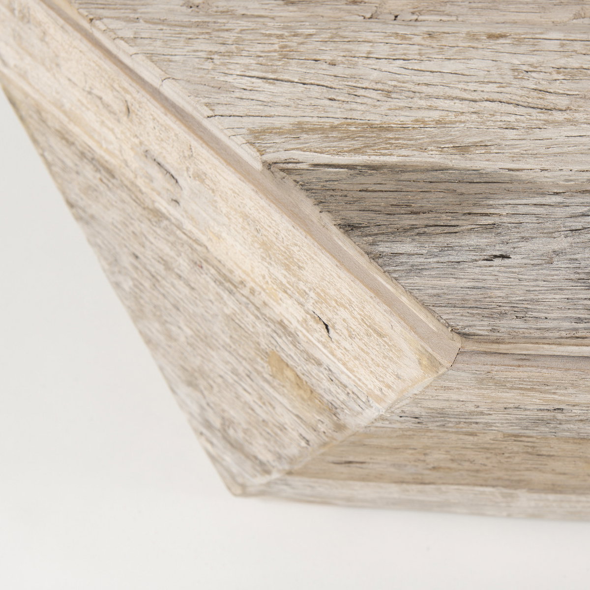 Esagono Octagonal Reclaimed Wood Coffee Table with Storage, by Mercana, 48" length x 48" width x 15" height View 9