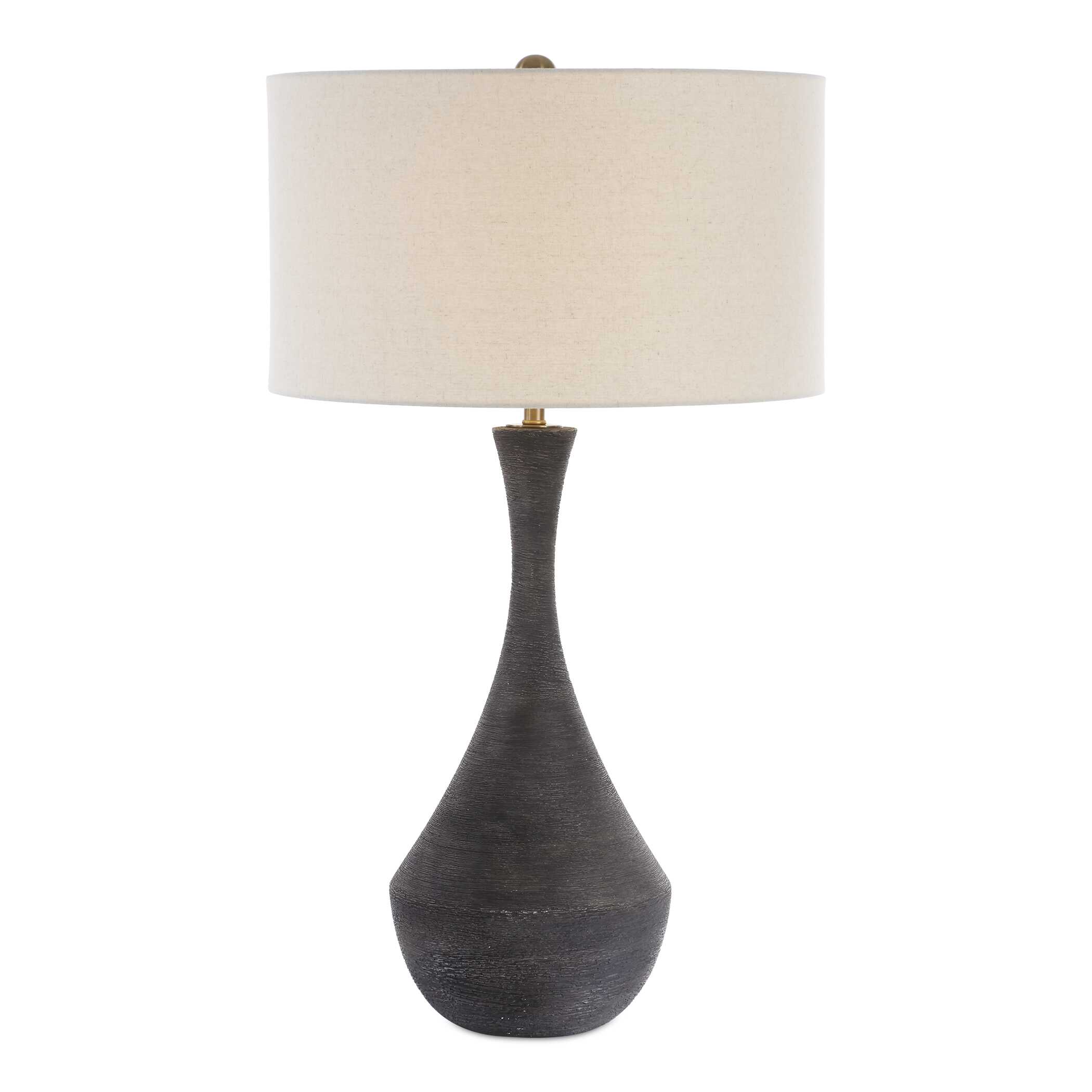 Helston Dark Charcoal Table Lamp, by Uttermost, 19" width x 34" height x 19" depth View 1