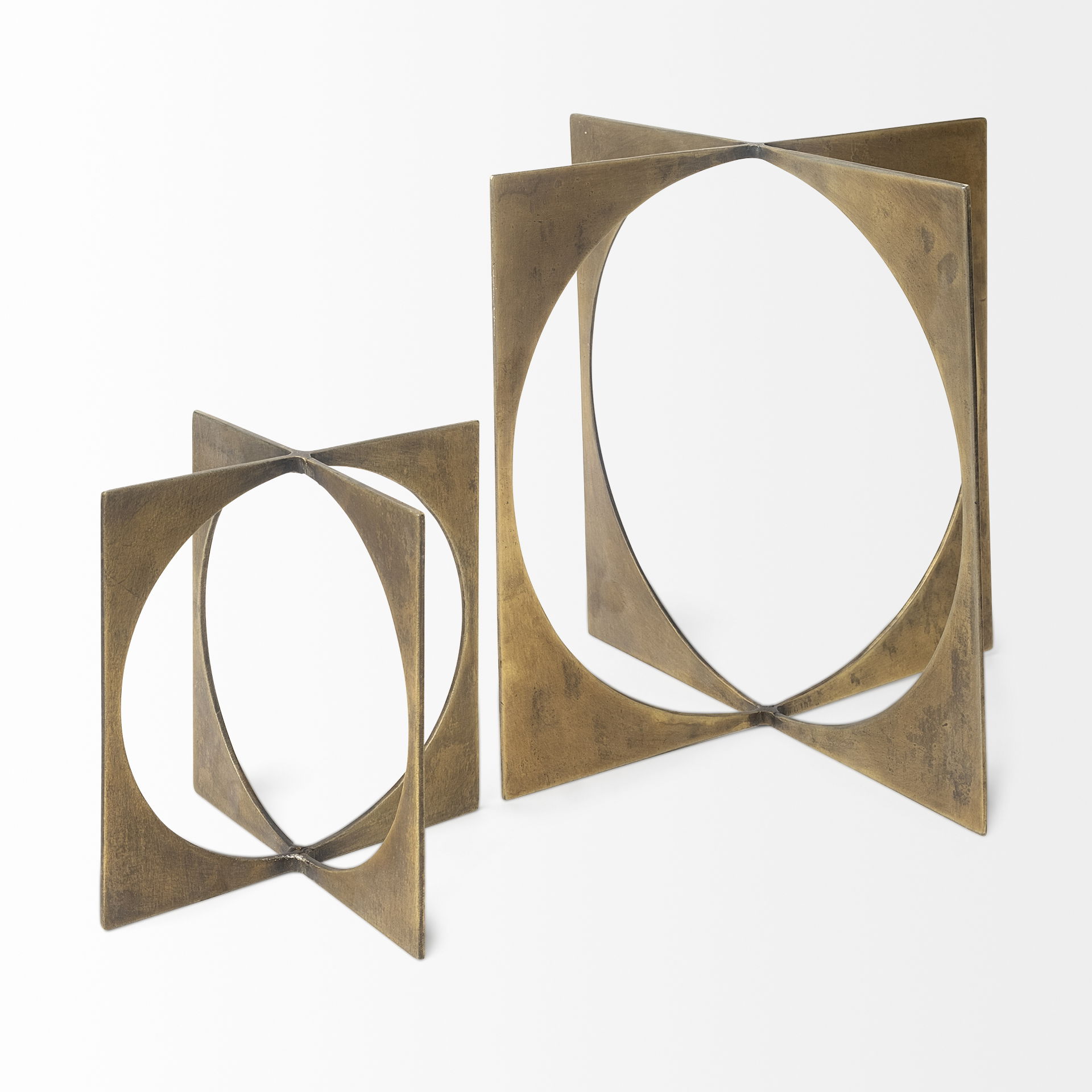 Lima II (Large) 10L x 10W Gold Geometric Decorative Object, by Mercana, 9.75" length x 9.75" width x 9.75" height View 5