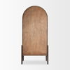 Teva Two Toned Dark with Light Wood Arched Curio Cabinet thumbnail 5