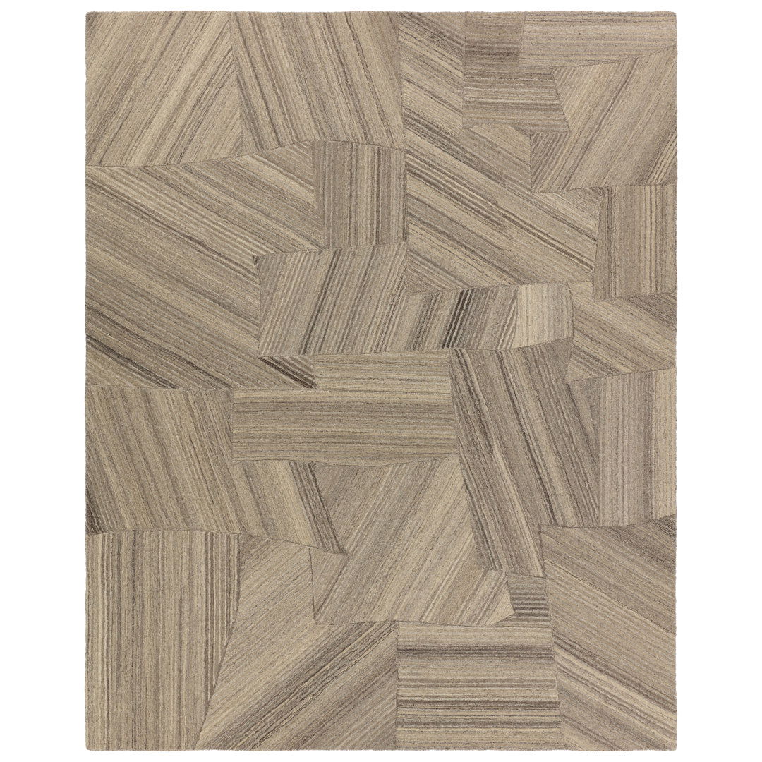 Jaipur Living Istanbul PVH17 Handmade Geometric Taupe and Gray Area Rug (10'x14') large image 