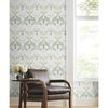 Pine Cone Ribbon Green & Blue Metallic Wallpaper thumbnail 1