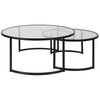 Rhea Black Nesting Coffee Tables Set/2, by Uttermost, 42" width x 18" height x 42" depth thumbnail 6