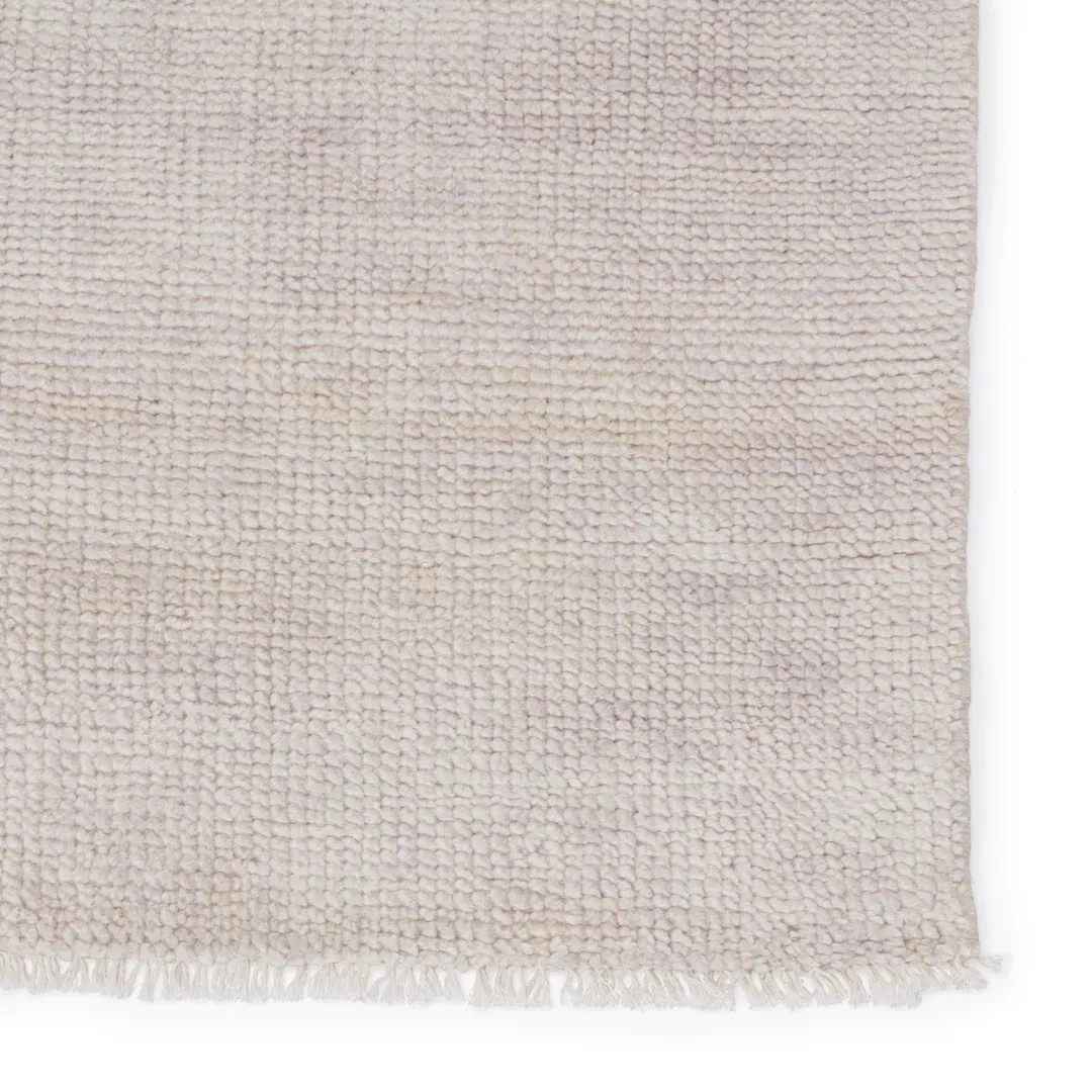 Jaipur Living Origin SAG05 Handknotted Solid White and Light Gray Area Rug (8'x10') large image 
