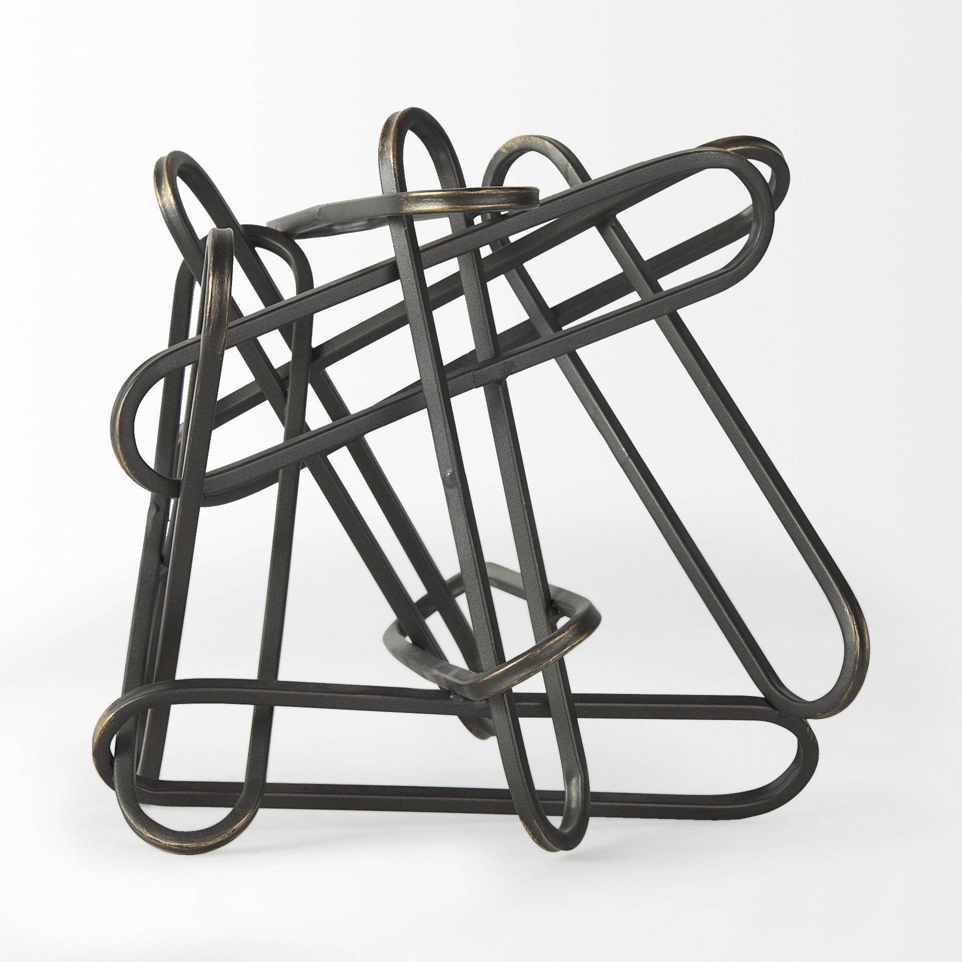 Henderson  Black Metal Paperclip Decorative Object, by Mercana, 12.2" length x 9.06" width x 9.06" height View 7