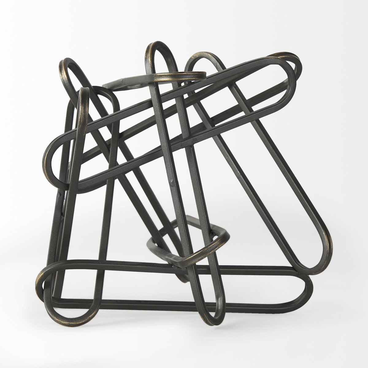 Henderson  Black Metal Paperclip Decorative Object, by Mercana, 12.2" length x 9.06" width x 9.06" height View 7