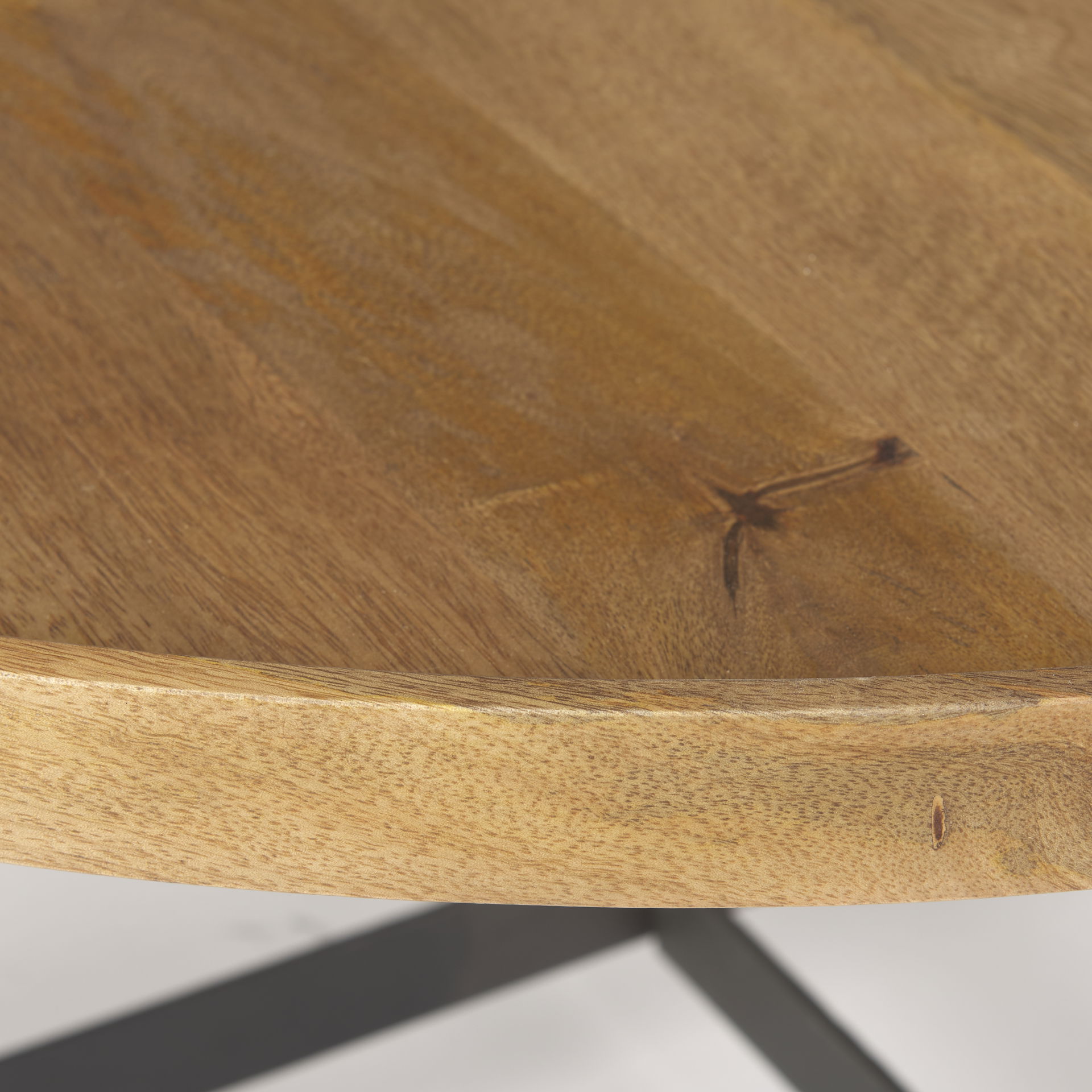 Marquisa Medium Brown Wood with Black Metal Large Coffee Table large image 