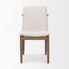 Cavett Curved Back Dining Side Chair | Cream Boucle with Wood, Dining Chair by Mercana, 18" length x 24.21" width x 33.46" height thumbnail 8