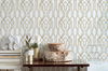 Oriental Lattice White & Gold Wallpaper thumbnail 1