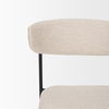 Corey Dining Chair with Oatmeal Fabric & Matte Black Metal thumbnail 7