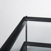 Trey 56'L x 32'W x 17'H Black Metal with Glass Coffee Table, by Mercana, 56" length x 32" width x 17" height thumbnail 10