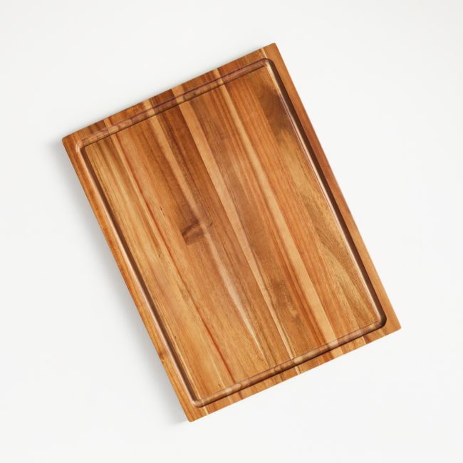 Online Designer Kitchen Crate & Barrel Acacia Wood Cutting Board 20"x15"x0.75