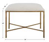 Avenham Small Gold Framed Bench thumbnail 2