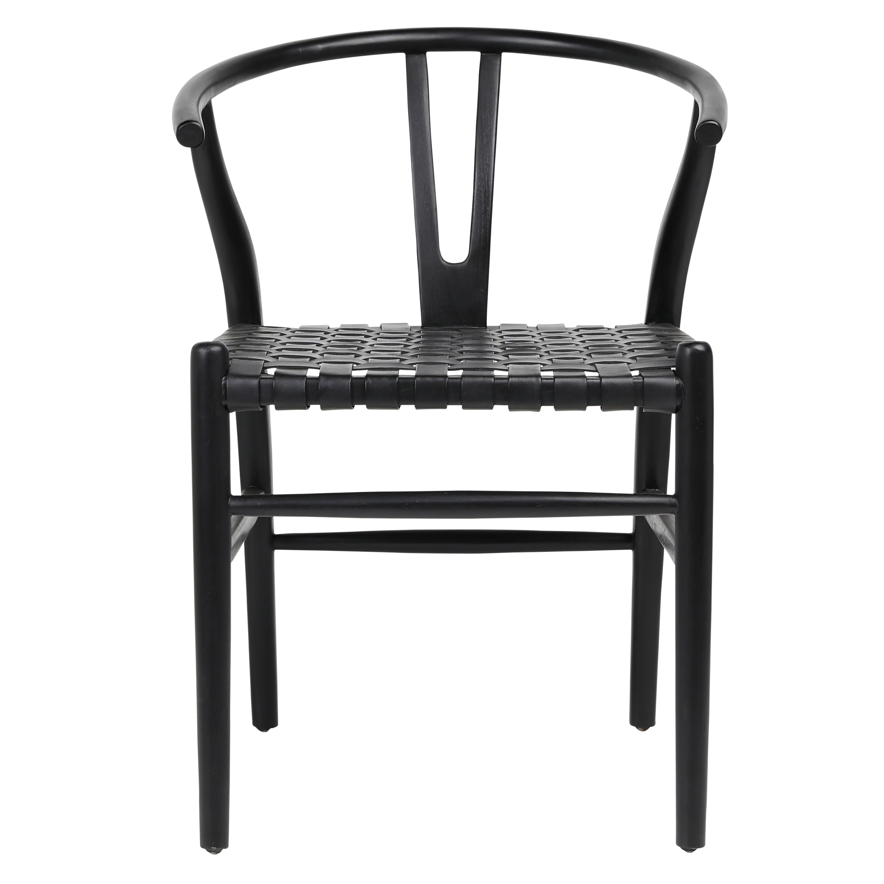 Bernice Dining Chair Black, by Dovetail, 22.44" width x 31.3" height x 24.72" depth View 2