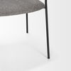 Carolyn Dining Chair with Gray Fabric & Matte Black Metal thumbnail 10