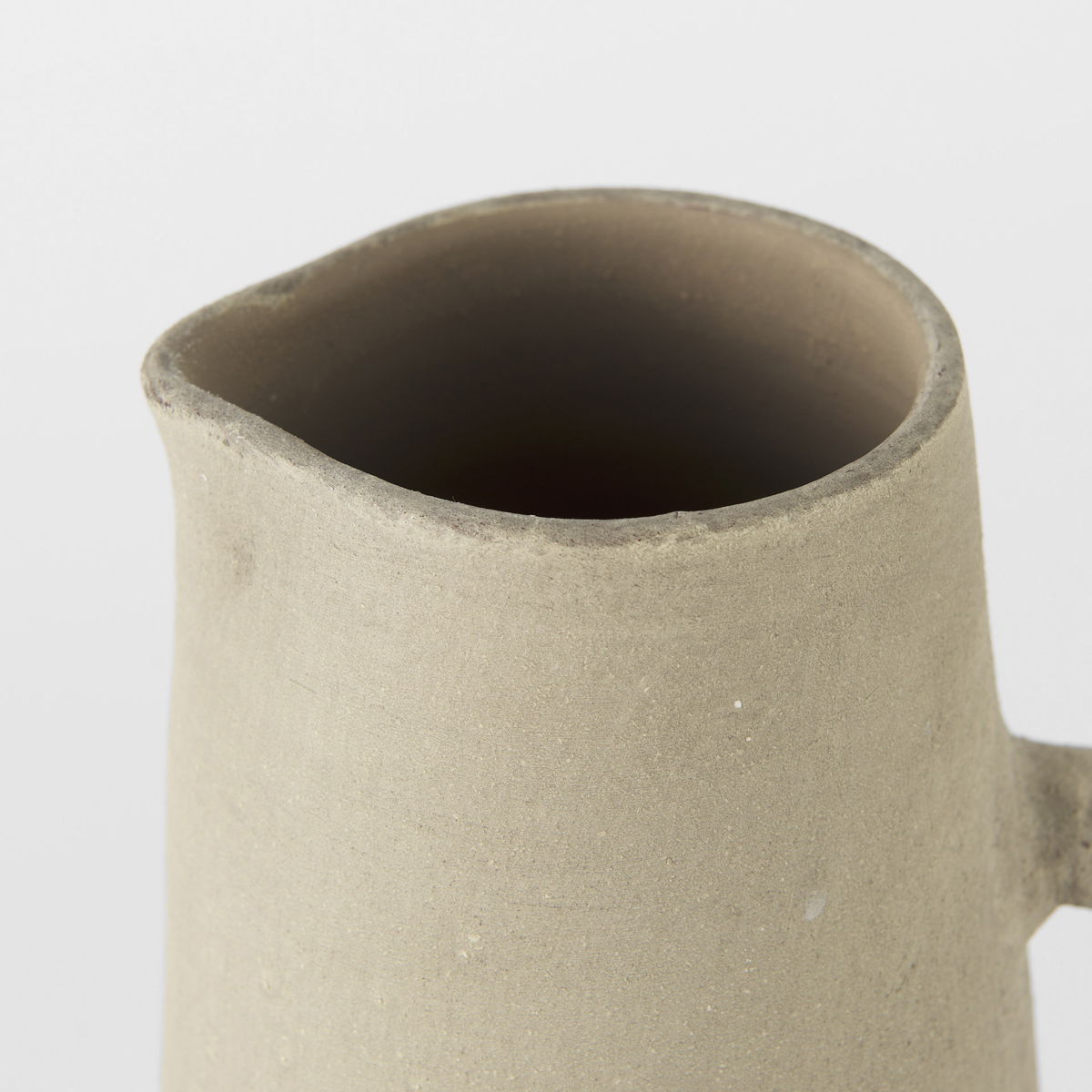 Garand Small 13H Two-Toned White Natural Ceramic Jug, Decorative Jar by Mercana, 6.3" length x 4.53" width x 10.24" height View 11