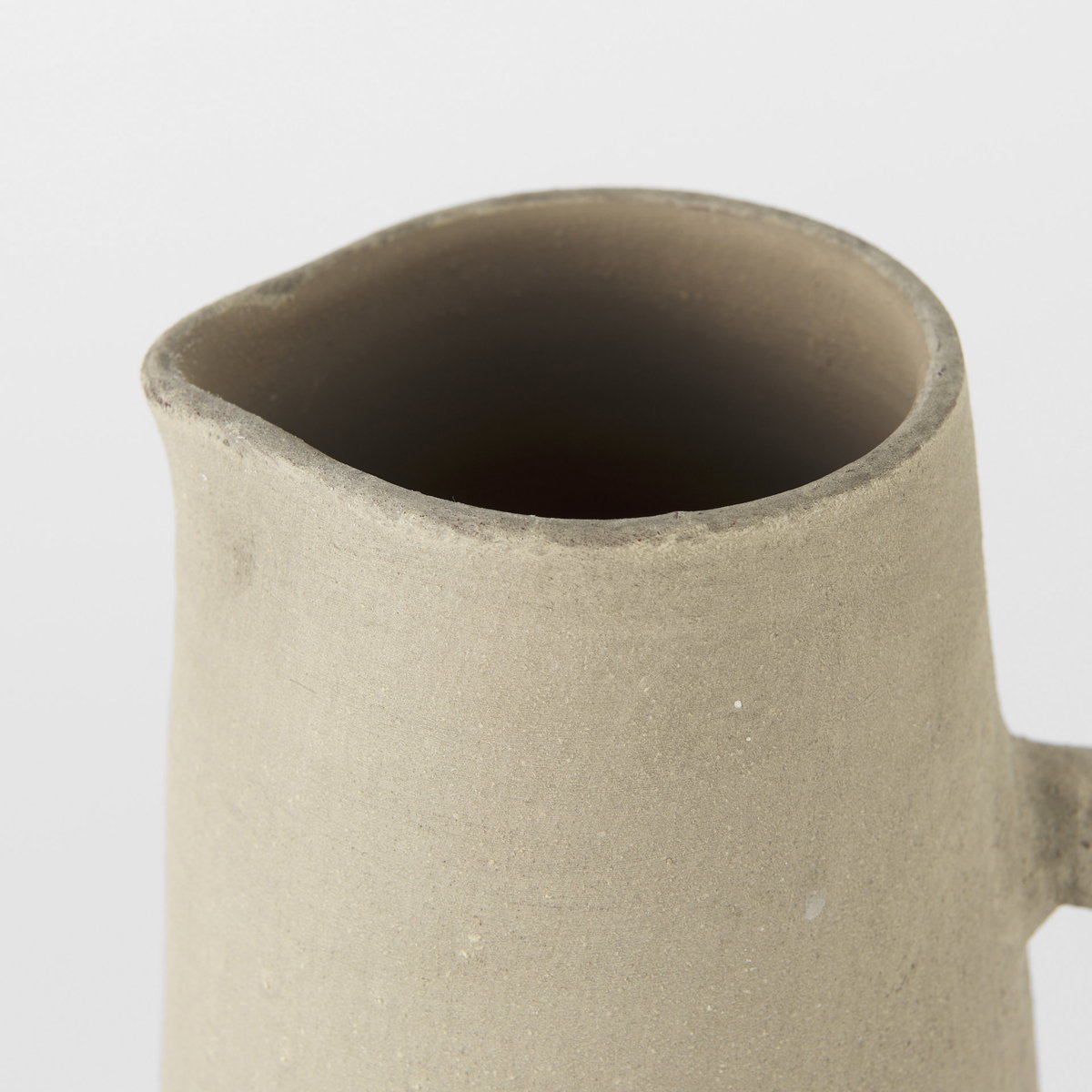 Garand Small 13H Two-Toned White Natural Ceramic Jug, Decorative Jar by Mercana, 6.3" length x 4.53" width x 10.24" height View 11