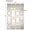 Kennon Forged Gold Rectangles Mirror, by Uttermost, 32" width x 48" height x 0.5" depth thumbnail 3