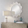 Sea Coral White Round Mirror thumbnail 5