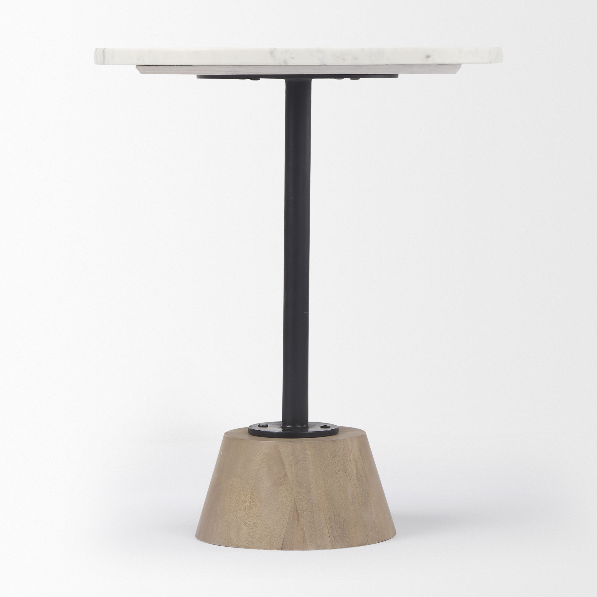 Maxwell Marble Top Pedestal End/Side Table large image 