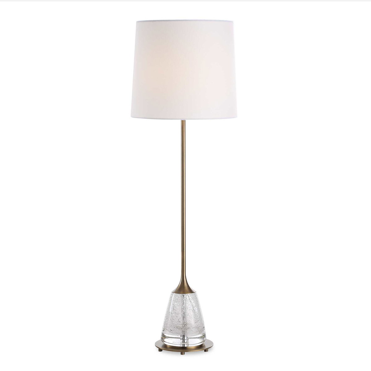 Alistair Brass Buffet Lamp, Table Lamp by Uttermost, 11" width x 34.25" height x 11" depth View 1