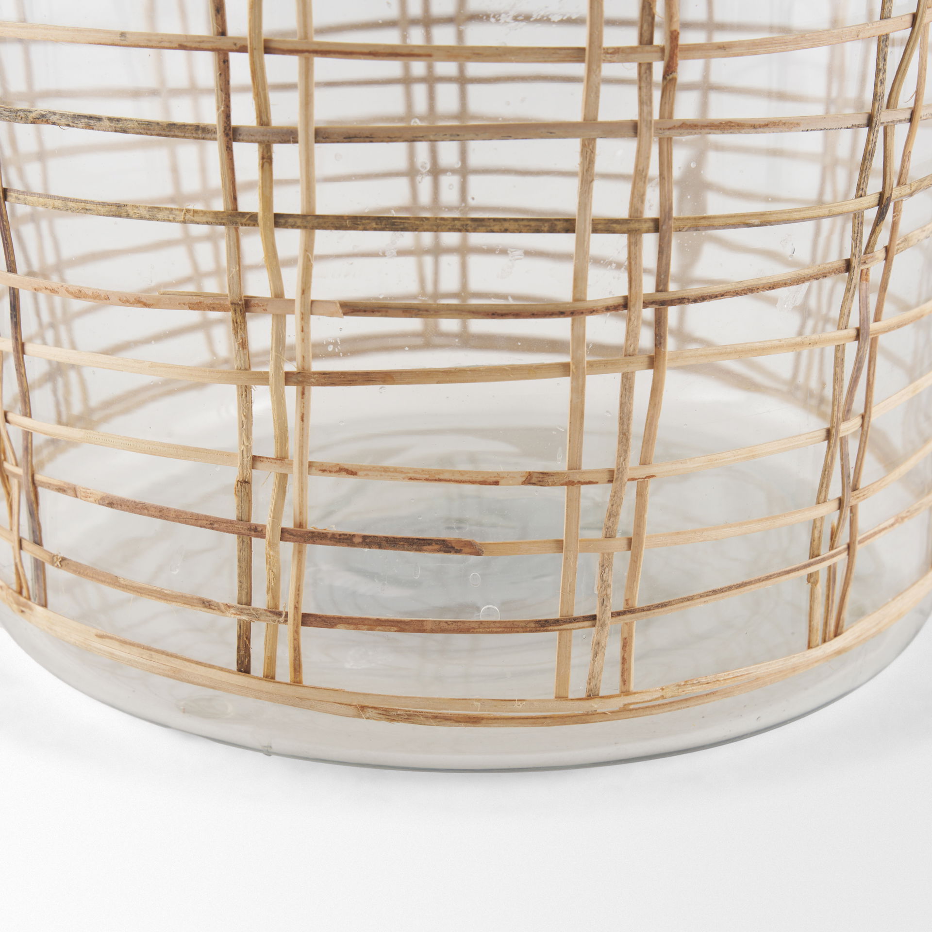 Troian Large Rattan Wrapped Glass Bottle large image 