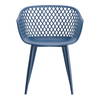 Piazza Outdoor Chair Blue - Set Of Two, by Moe's Home, 1'11.5" width x 2'7.5" height x 1'10.5" depth thumbnail 4