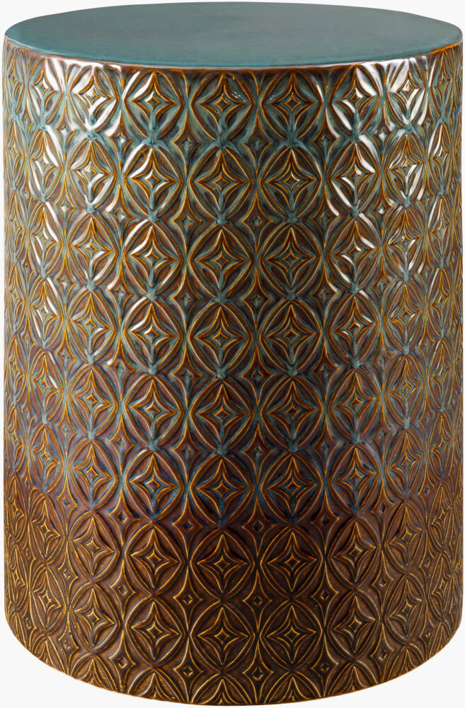 Brick Lane Garden Stool, Outdoor Furniture by Surya, 1'1" width x 1'7" height