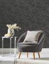 Polished Chevron Black & Gold Wallpaper thumbnail 2
