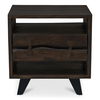 Madagascar Nightstand Dark Brown, by Moe's Home, 21.5" width x 22" height x 16" depth thumbnail 1