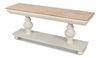 Hugo Console, Ant.White W/Natural Top, Console Table by Sarreid, 74" length x 20" width x 31" height thumbnail 10