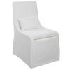 Coley White Armless Chair, Accent Chair by Uttermost, 23" width x 39.5" height x 25" depth thumbnail 5