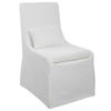 Coley White Armless Chair, Furniture by Uttermost, 23" width x 39.5" height x 25" depth thumbnail 5