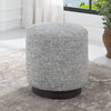 Avila Tweed Round Ottoman, by Uttermost, 16" width x 18" height x 16" depth thumbnail 2