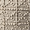 Leroy Square Cream Wool Pouf with Popcorn Detail thumbnail 5