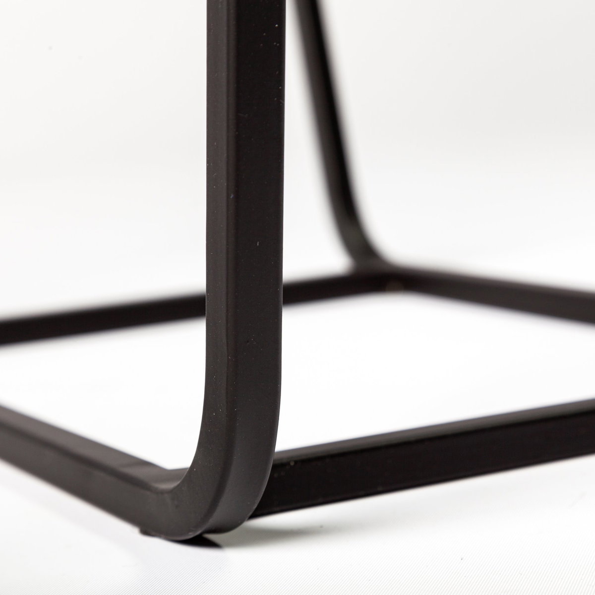 Arya (Set of 2) 24L x 10W Black Rectangular Glass Top Iron Frame Accent Table, Side & End Table by Mercana, 23.62" length x 9.84" width x 21.65" height View 10