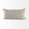 Ivivva 14x26 Beige Fabric Textured Decorative Pillow Cover, by Mercana, 14" length x 26" width x 0.2" height thumbnail 6