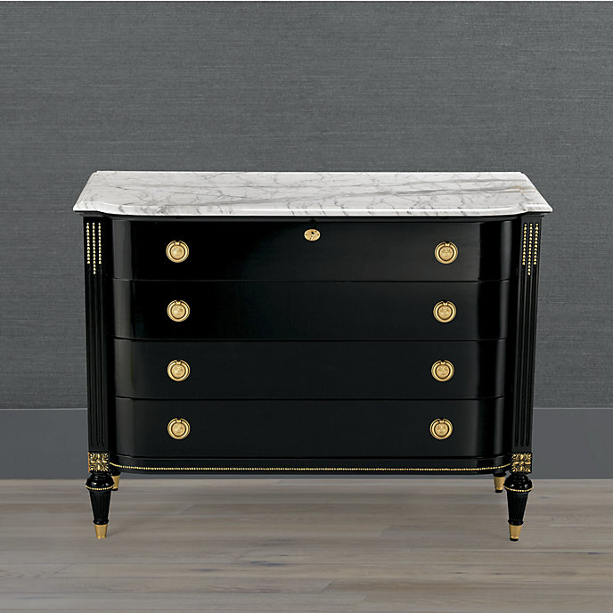 Online Designer Bedroom Regency 4-Drawer Bow Front Chest