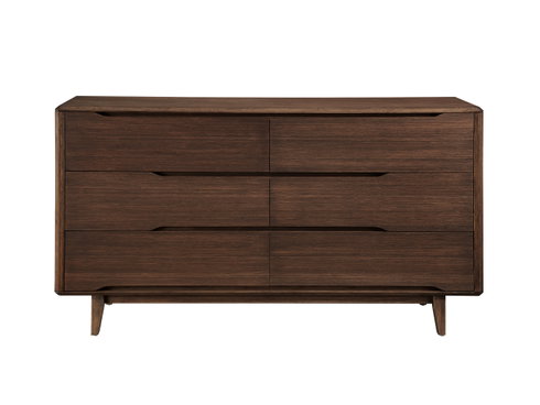 Currant Six Drawer Double Dresser, Oiled Walnut